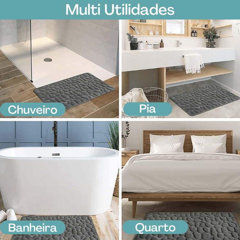 Tapete antiderrapante e ultra absorvente para banheiro - Trayis Shop