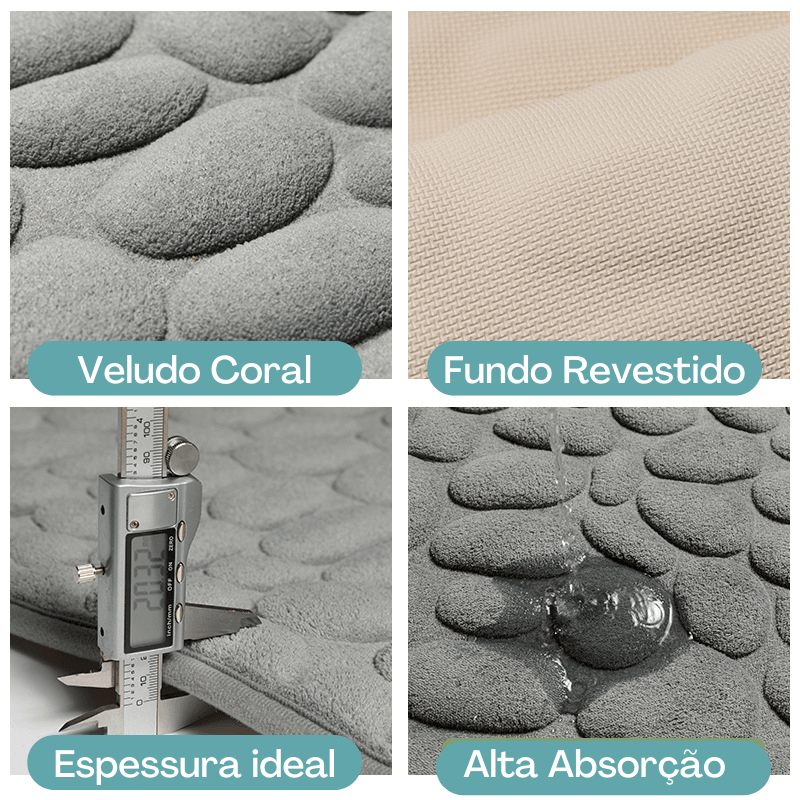 Tapete antiderrapante e ultra absorvente para banheiro - Trayis Shop