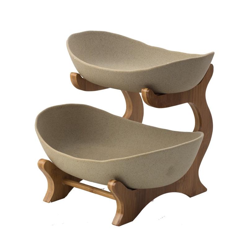 Fruteira de Mesa em Madeira Nobre - De 1 a 3 Camadas - Trayis Shop