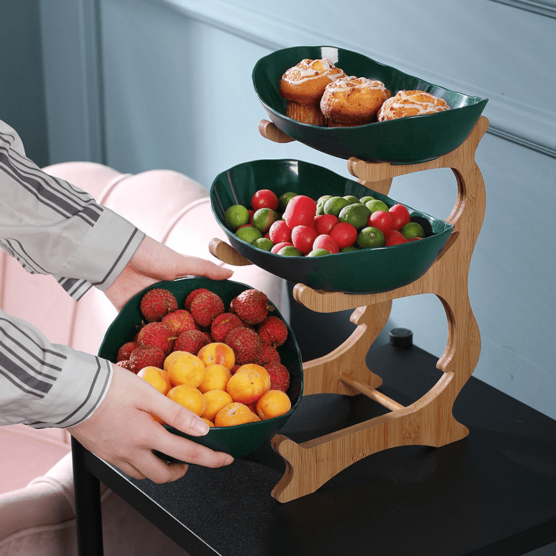 Fruteira de Mesa em Madeira Nobre - De 1 a 3 Camadas - Trayis Shop