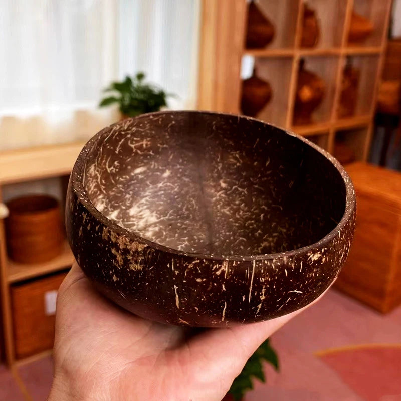 Conjunto de tigela de coco natural - Trayis Shop