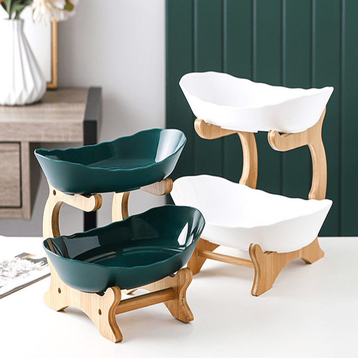 Fruteira de Mesa em Madeira Nobre - De 1 a 3 Camadas - Trayis Shop