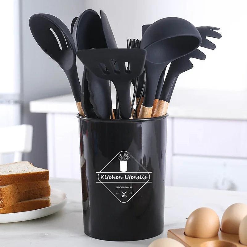 Kit Jogo com 12 peças para cozinha de silicone - Trayis Shop